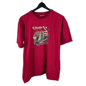 Vintage 90s St Marten Dutch West Indies Vacation Tourist Shirt Size 2XL